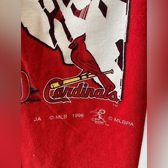 Mark McGwire vintage tshirt men women red Large cotton NWOT - Picture 5 of 6